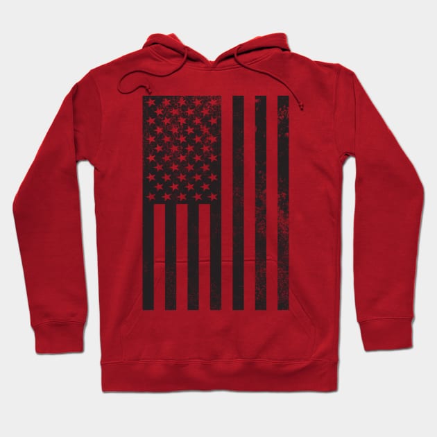 US Flag textured Hoodie by Echo9Studio